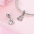 thumbnail image 4 of 925 Sterling Silver "Embrace Mom" Heart Charm - Pink Mother's Day Pendant for Bracelets - DIY Jewelry Gift, 4 of 30