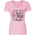 thumbnail image 3 of Inktastic I'm Not Just an Aunt, I'm a Great Aunt Flowers Women's V-Neck T-Shirt, 3 of 5