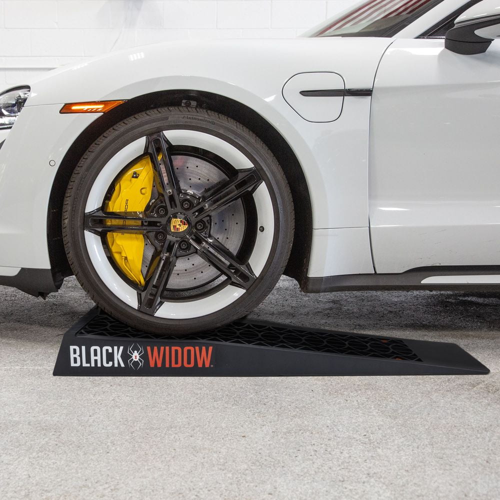 Car Ramps for Oil Change, Low Profile, 5,000 lb GAWR, 2.5in Lift, Black Widow, Pair