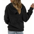 thumbnail image 4 of Viadha Womens 2025 Hoodies Sweatshirts for Women Oversized Drawstring Hoodies Fashion Long Sleeve Button Pullover Sweater Tops Fall Winter Clothes, 4 of 8