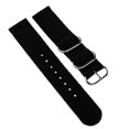 thumbnail image 4 of Correa de reloj de nailon de tela militar, hebilla plateada de repuesto, 18, 20, 22mm Negro 18mm jinwen Correa de reloj de nylon 22mm, 4 of 8