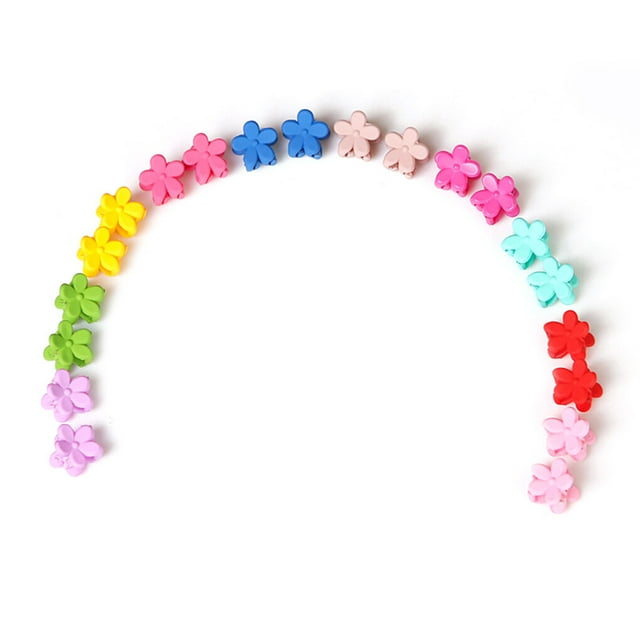 50 Pcs Pinces à Cheveux Mini Colorées pour Bébés Enfants Mini Pinces à Cheveux Rétro en Forme de Fleur Pinces à Cheveux Accessoires pour Cheveux