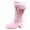 Pink, variant on Gibobby Girls Cowgirl Boots Kids Mid Calf Western Boots Flower Cowboy Boots Square Toe Riding Shoes for Toddler/Little Kid/Big Kid,Blue,12.5