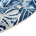 thumbnail image 6 of Rugs.com Blossom Collection Rug – 10 Ft Round Navy Blue Medium Rug Perfect For Kitchens, Dining Rooms, 6 of 9
