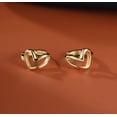thumbnail image 3 of Solid 925 Sterling Silver Love Heart Hoop Earrings for Women Teens Heart Hoop Earrings Love Huggie, 3 of 7