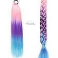 thumbnail image 5 of Fashionable 9 Braid Dreadlock Ponytail Hair Extension Bright Color For Parties, 5 of 6