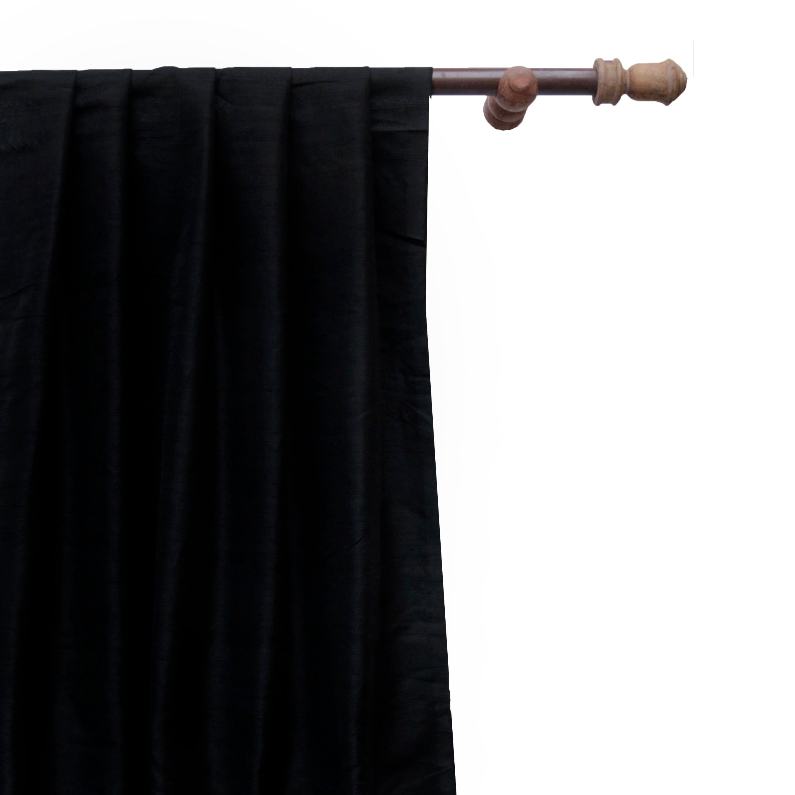 Fabric Mart Direct Silk Cloth Fabric, Black Dupioni Silk Fabric, Black Silk Fabric Silk Fabric For Upholstery, 19 Continuous Yards Dupioni Silk Fabric, 41 inch width Silk Dupioni Fabric by Yard