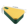thumbnail image 2 of Bouanq Pizza Slice Container Storage with Lids Food Grade Silicone Lunch Box Plastic Pizza Box Sealed Lunch Lunch Box, 2 of 2