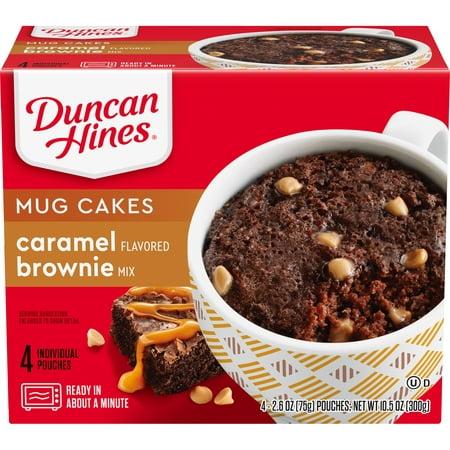 Duncan Hines® Mug Cakes Caramel Brownie Mix 4 ct (Best Chocolate Mug Cake)