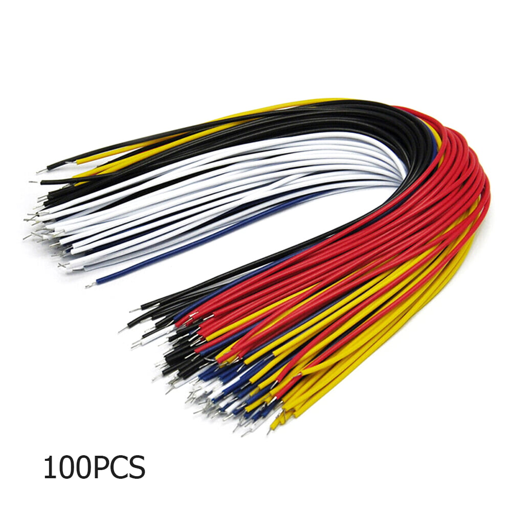 100PCS Tin-plated Breadboard Jumper Kabel Wires top 20CM Color Flexible Two Ends 