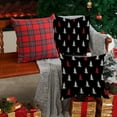 thumbnail image 4 of Christmas Pillow Covers 16x16 inch Set of 2 Christmas Tree Decorative Black Throw Pillow Covers Winter Famliy Decoration for Home Couch TH-30H16, 4 of 6
