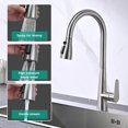 thumbnail image 6 of Pull Down Kitchen Faucet Head Replacement, 3-Function Metal Kitchen Faucet Head High Pressure Kitchen Sink Sprayer Replacement with 9 Adapters Compatible with American Standard, Brushed Nickel, 6 of 22