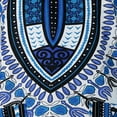 thumbnail image 5 of Unisex African Embroidery Prints Dress Cotton Dashiki Shirt Hippie Blue, as described, 5 of 10