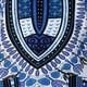 thumbnail image 5 of Vestido Estampado Camisa Dashiki de Algodón Caftan Ropa Tailandesa Hippie , Azul, 5 of 8