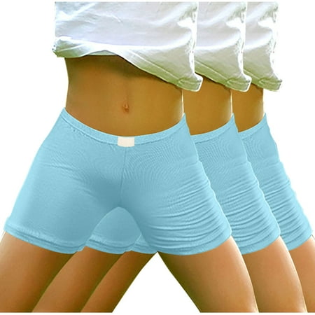 2 Pack Toddler Girls Cotton Biker Shorts  Kids Bike Cartwheel Shorts Under Dress Dance Shorts  Summer High Waisted Shorts Leggings Cotton Boy Shorts Underwear for Women Light Blue 5Y