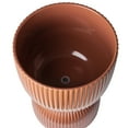 thumbnail image 3 of Mainstays 10”D x 13.5”H Round Ceramic Fulted Planter, Red, 3 of 9
