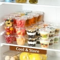 thumbnail image 4 of [50 Sets, 9 oz Clear Plastic Cups With Flat Lids No Hole, Disposable for Ice Cream, Pudding, Cake, Snacks Smoothie, Milkshake, Cold Drinks, 4 of 4