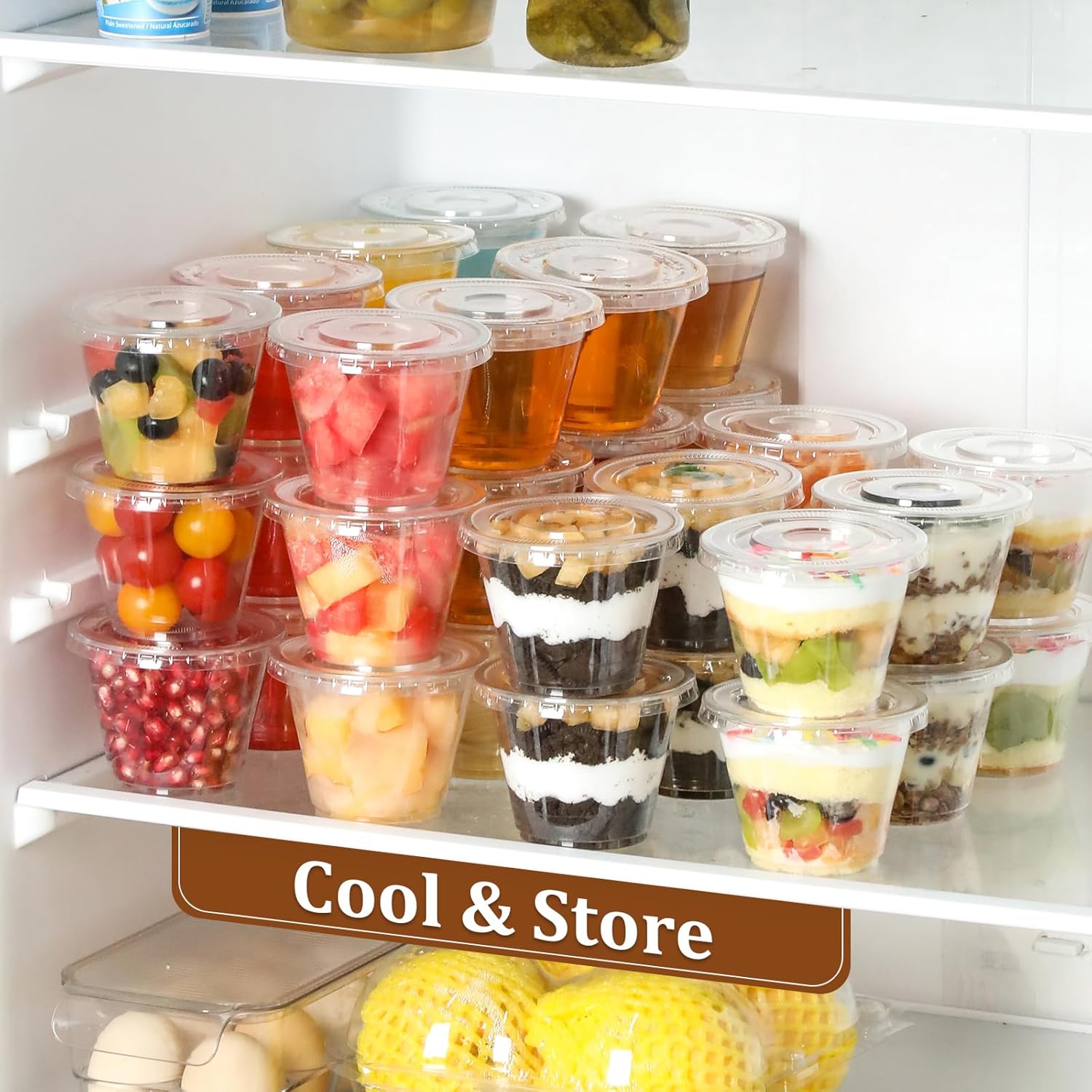 Lamosi Clear Plastic Cups with Lids, 200-Pack photo 7