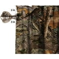 thumbnail image 4 of Forest Camouflage Curtain Set, Forest Camo Conifer Oak Branches Leaves Mossy Hunting Lodge Camp Cabin Theme Windows Curtain Valance for Cottage Kitchen Dining Room, 54''x18'' & 27''x36''x2, 3 Panels, 4 of 5