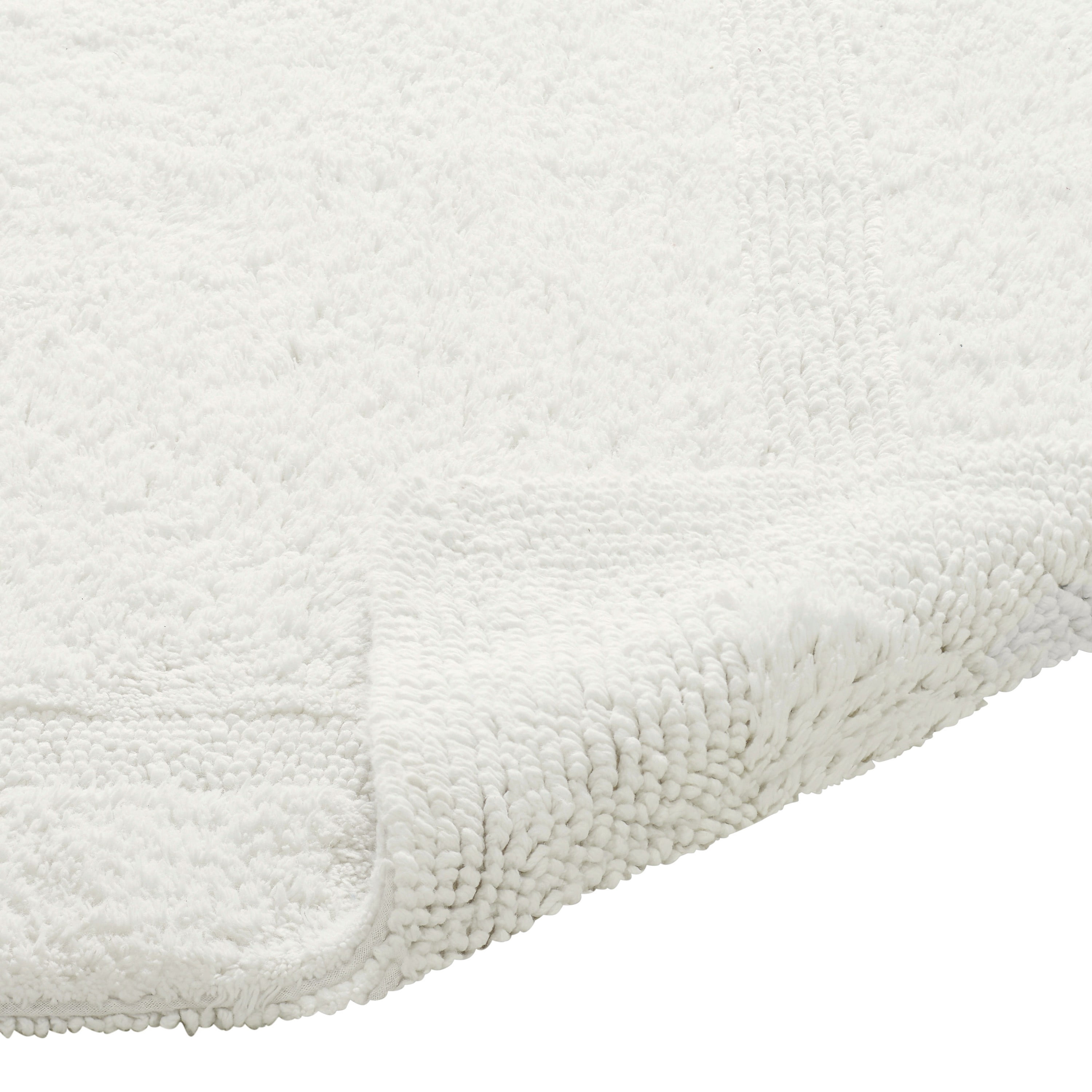 Better Trends Bath Rugs U-Shaped Contour Toilet Rugs Sets 2 Piece 100% Cotton Bathroom Mat Soft Absorbent Reversible Washable for Decor Tub Shower Bathroom Floor, 20"x20"|24"x40" Ivory Lux Collection