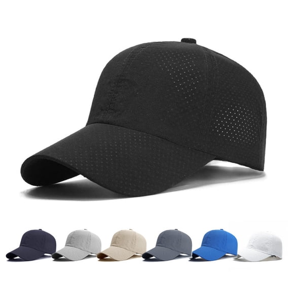 CRILSTYLEO Black Outdoor Hats for Men with Comfortable Fit and Practical Adjustable Strap