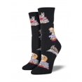 thumbnail image 1 of Chaussettes Graphiques Chats sur Livres pour Femmes, 1 of 1