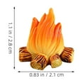 thumbnail image 2 of OUNONA 9 Pcs Resin Campfire Ornaments Fake Fire Logs Multi Waterproof For Garden Decor, 2 of 8