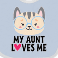 thumbnail image 4 of Inktastic My Aunt Loves Me Niece Cat Girls Baby Bib, 4 of 4