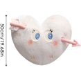 thumbnail image 5 of Cojín decorativo con forma de corazón con forma de flecha en forma de corazón, bonito cojín de peluche para cama, sofá, coche, bonito cojín de tela para acompañar y relajarse, 5 of 5