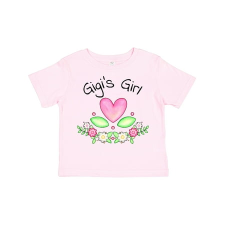 

Inktastic Gigi s Girl- Heart Flowers Gift Toddler Toddler Girl T-Shirt