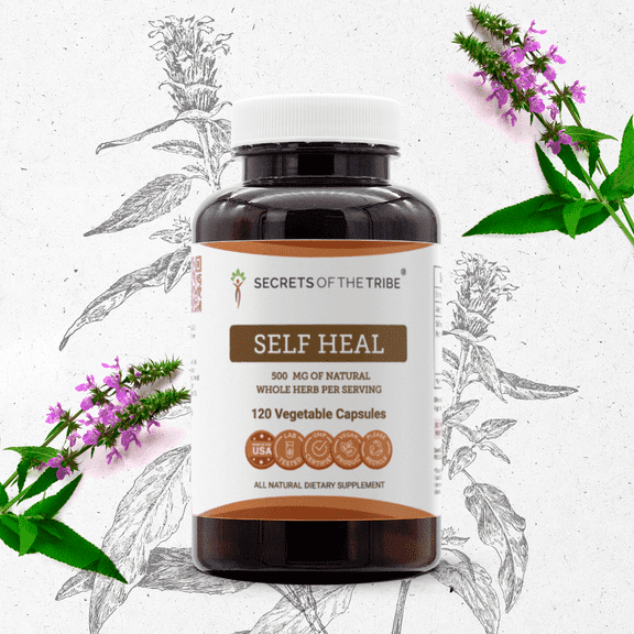 Secrets Of The Tribe Self Heal Capsules Dietary Supplement, Natural Herbal Capsules for Immune Health and Inflammatory Support, Self Heal (Heal all, Prunella vulgaris) Dried Herb, 120 Capsules
