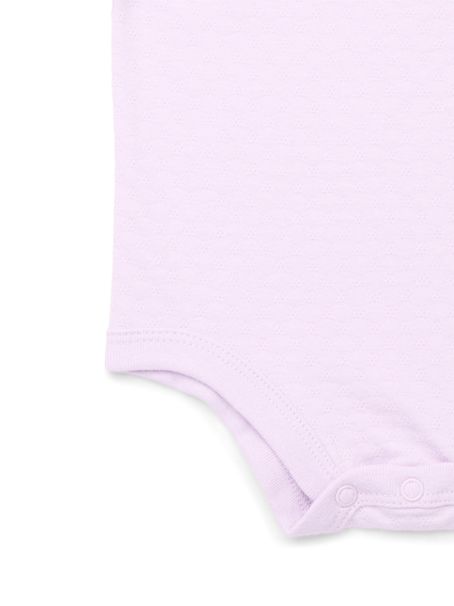 Garanimals Baby Girl Lettuce Edge Bodysuit with Long Sleeves, Sizes 0-24 Months
