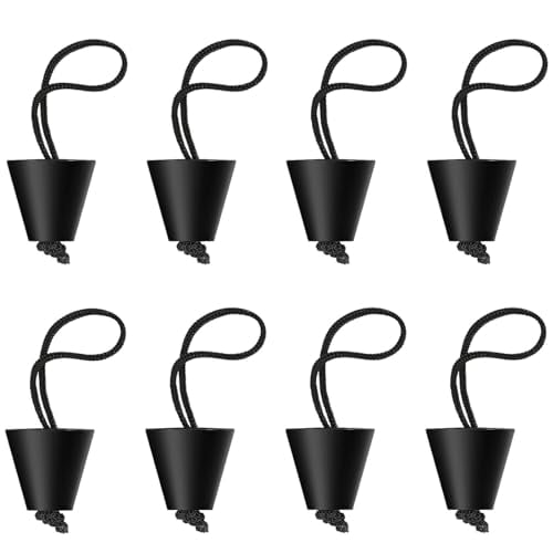 8 Pcs Kayak Scupper Plugs Kit,Silicone Universal Kayak Scupper Plug Drain Holes Stopper Bung with Lanyard,Kayak Accessories