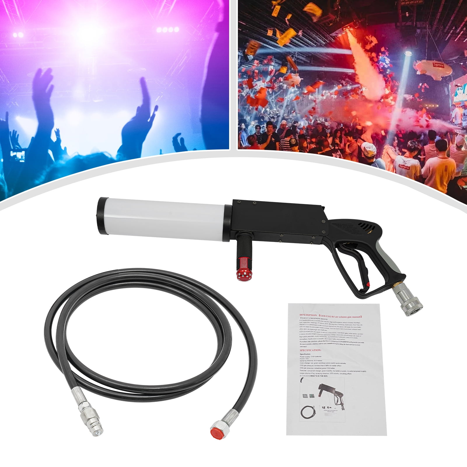 Dwellnix Stage High Quality Handheld LED CO2 Fogger Gun Dry Ice Machine Manual Control