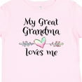 thumbnail image 4 of Inktastic My Great Grandma Loves Me Heart Great Grandchild Boys or Girls Baby T-Shirt, 4 of 5