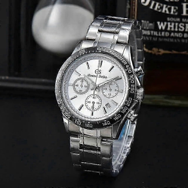 New Luxury Brand Grand Seiko Slgc001g Tentagraph Evolution 9 Collection Steel Strap Chronograph Quartz Aaa Watch For Men