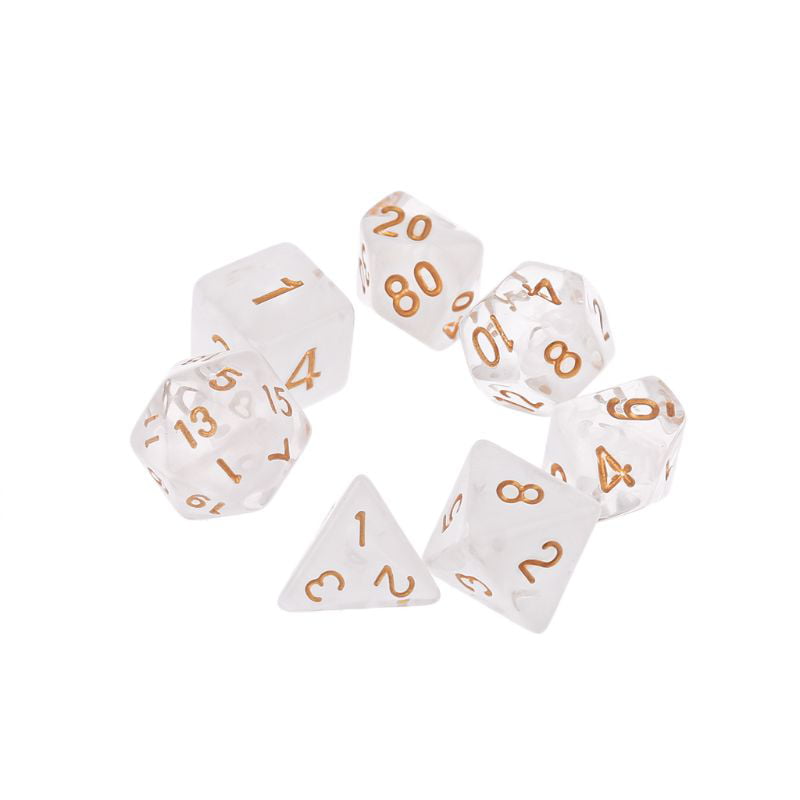 7Pcs/set Polyhedral Sided Dice D4 D6 D8 D10 D12 D20 For RPG Poly Table Game# 