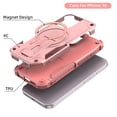 thumbnail image 6 of Decase for iPhone 16 Case with Kickstand, Compatible with MagSafe, Military-Grade Drop Protection Heavy Duty Hybrid Shockproof Rugged Protective Phone Cover for iPhone 16,Pink, 6 of 7