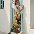 thumbnail image 7 of Rooster Vintage Barn Colorful Flowers Sleeveless Dress Female Clothing Dress Women Summer 2025 Dress, 7 of 7