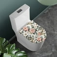 thumbnail image 2 of ZIATUBLES Poney Print Universal Fit Toilet Lid Cover with Elastic Edges Washable Reusable Stretchable Fabric for Most Lids Bathroom Decor Accessories, 2 of 6