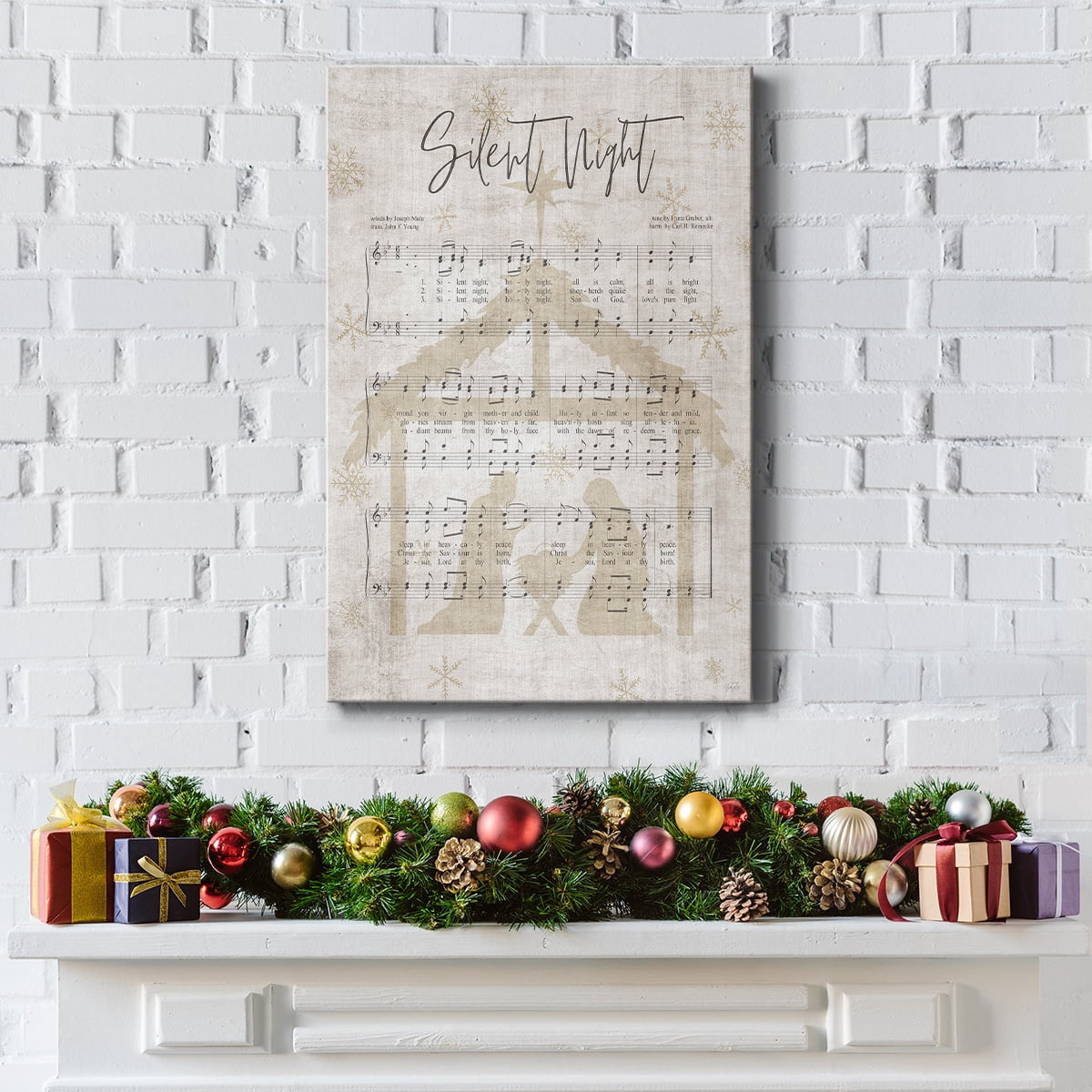 Silent Night Song Sheet- Gallery Wrapped Canvas