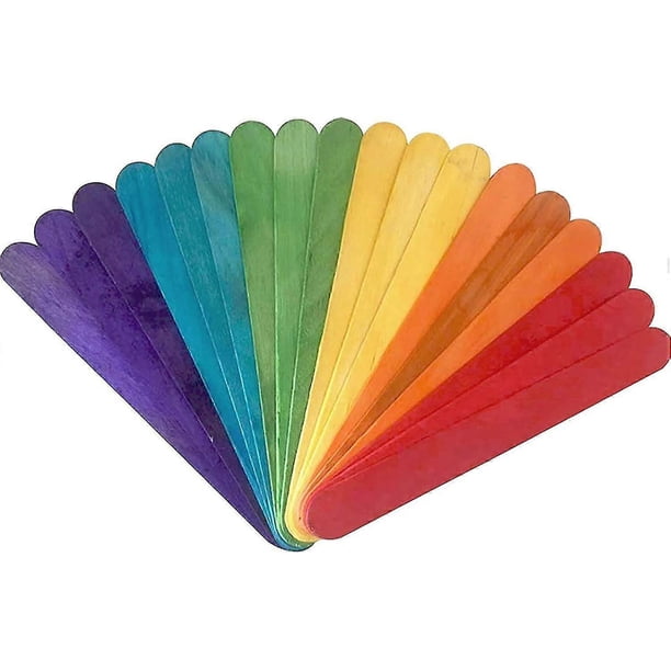 Colorful Popsicle Sticks, 45-50 Pieces, 6.5cm, Craft Sticks, Colorful Popsicle Sticks, Rainbow Children's Art Craft Sticks