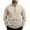 Beige, variant on 2026 Spring Fall Men's Raglan Quarter Zip Stand Collar Pullover Sweatshirt, Dual Snap Flap Chest Pockets Rib Long Sleeve Loose Top for Lounge Hike Workout Street Daily Layering