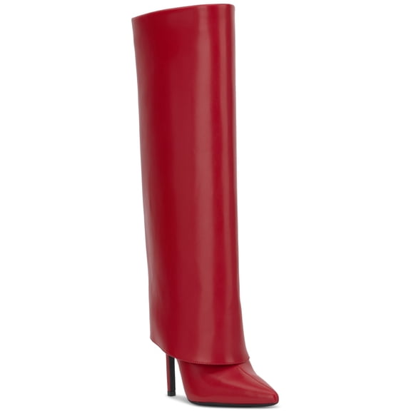 I.N.C. International Concepts Skylar Cuff Dress Boots Red Smooth 6M