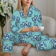 thumbnail image 6 of Daiia Best Dad Ever for Women's Long-Sleeved Pajama Set – Soft & Comfortable Sleepwear Button-Up Pajamas Cozy Lounge Wear-X-Large, 6 of 7