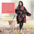 thumbnail image 4 of Wearable Oversized Blanket,Pioneer Flower Floral Print Pattern Wearable Blanket Hoodie for Adults,Cozy Hooded Blankets with Super Pockets,Super Warm Fuzzy Pullover for Women & Men, 4 of 6