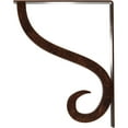 thumbnail image 4 of Ekena Millwork 2"W x 12"D x 15"H Ashford Triple, Wrought Iron Bracket, (Triple center brace), Antiqued Copper, 4 of 8