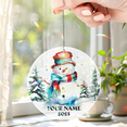 thumbnail image 2 of Lotusprinthandmade Personalized Snowman Graphic Christmas Decor Custom Shape Star Hologram Ornament 6in, snowman graphic ornament, 2 of 4