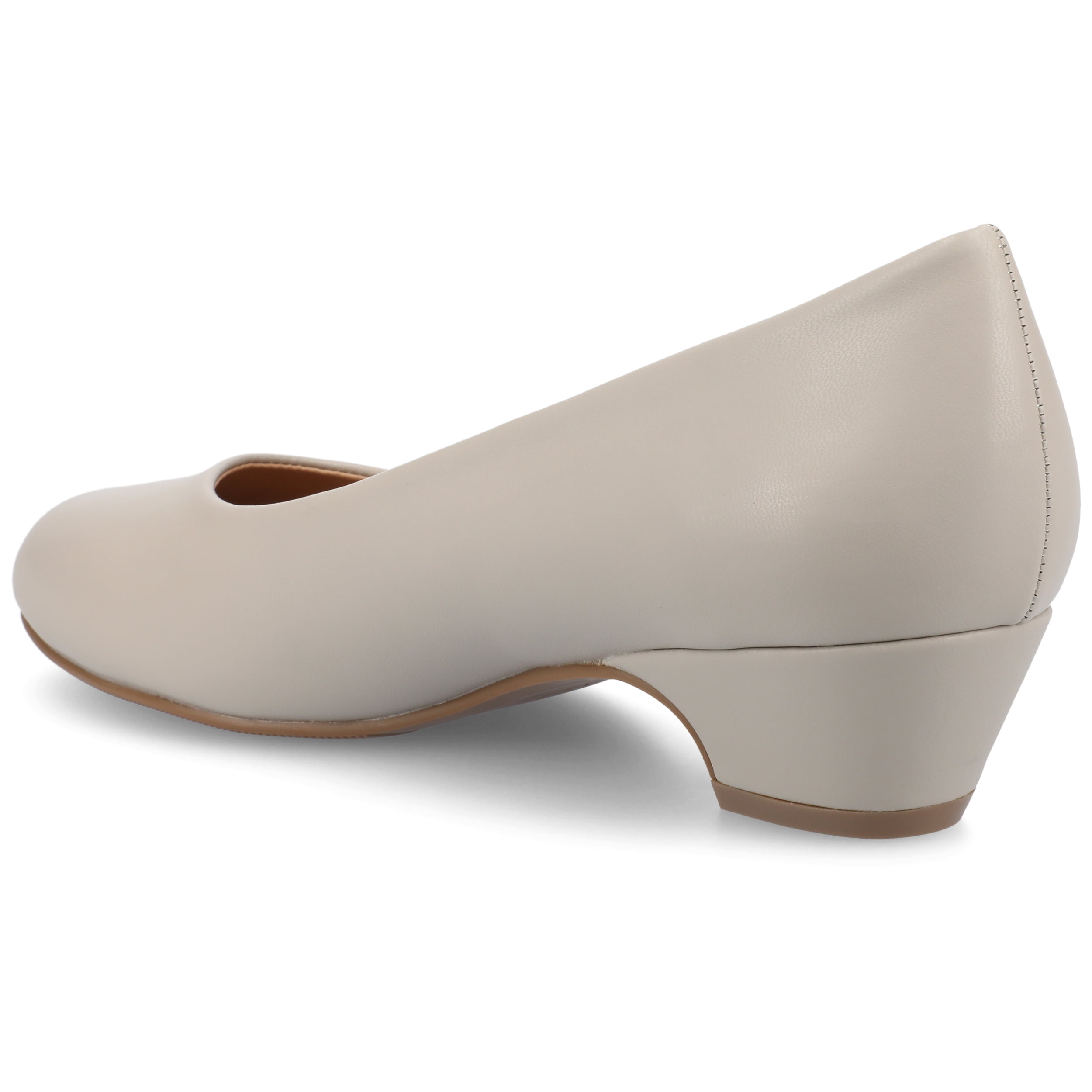 Journee Womens Saar Comfort Insole Round Toe Block Heel Pumps