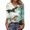 Multicolor#3, variant on Drovellove Women's Loose 3/4 Length Sleeve Printed V Neck Tunic Top - Casual Pullover Blouse for Home or Office